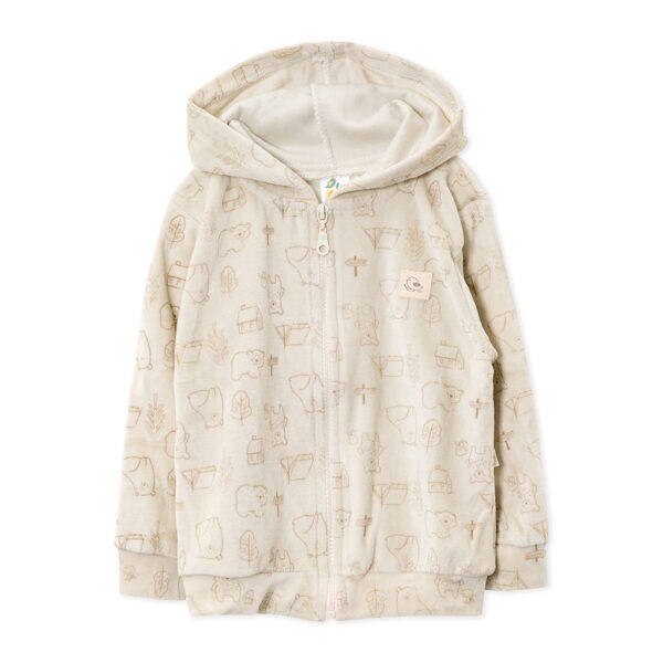 104145Campera con capucha Estampada - Imagen 3