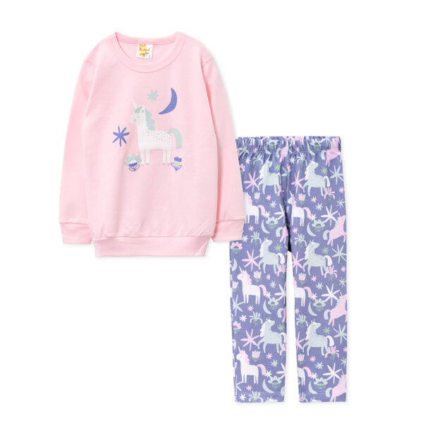 124711Pijama nena interlock c/estampa unicornios - Imagen 3