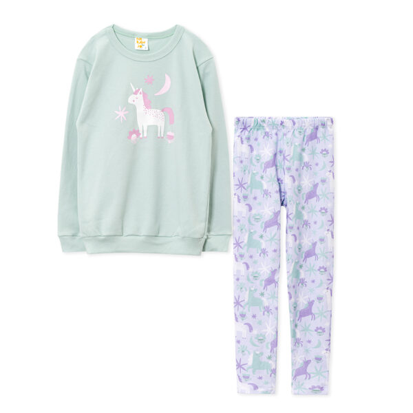 124711Pijama nena interlock c/estampa unicornios - Imagen 4