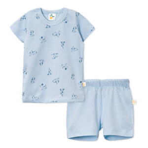 2561Pijama bb remera perritos y short liso