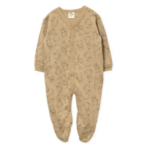 141550Enterito con broches y pie de algodon unisex perritos