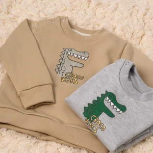 144256Buzo bebe de frisa con estampa