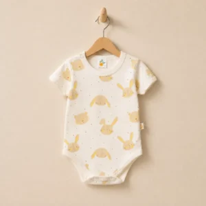 152421Body con broche manga corta conejitos