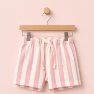 1551125Short beba rayado vertical c/cordon