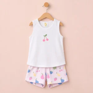 155717Pijama nena musculosa c/estampay short com lycra