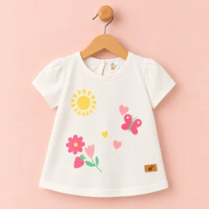 155116Remera beba cuello gota c/estampa